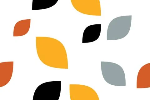 Seamless, abstract background pattern made with curvy drop like shapes Illustrazione stock