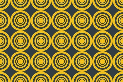 Seamless, abstract background pattern made with circle strokes Stock Illustration