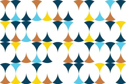 Seamless, abstract background pattern made with circular shapes Stockillustratie