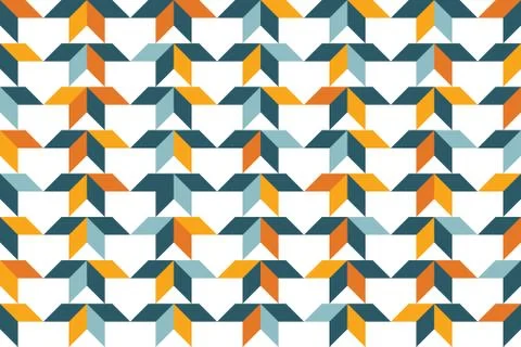 Seamless, abstract background pattern made with colorful parallelogram shapes Stock Illustration