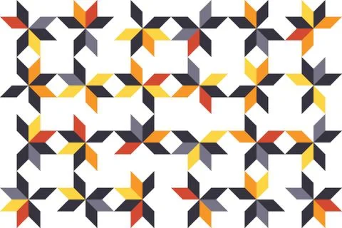 Seamless, abstract background pattern made with colorful parallelogram shapes Stock Illustration