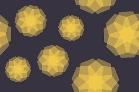 Seamless, abstract background pattern made with transparent geometric shapes Ilustração Stock