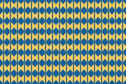 Seamless, abstract background pattern made with curvy geometric shapes. Stock Illustration