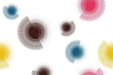 Seamless, abstract background pattern made with brush strokes forming circles Stock Illustration