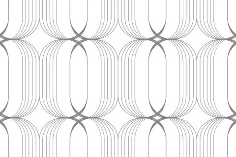 Seamless, abstract background pattern made with repeated lines forming ellipses Stock Illustration