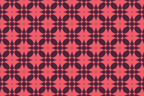 Seamless, abstract background pattern made with circular, geometric shapes. Stock Illustration