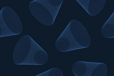 Seamless, abstract background pattern made with repeated lines forming bell Stock Illustration