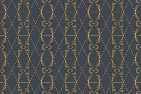 Seamless, abstract background pattern made with lines forming hexagon shapes Stock Illustration