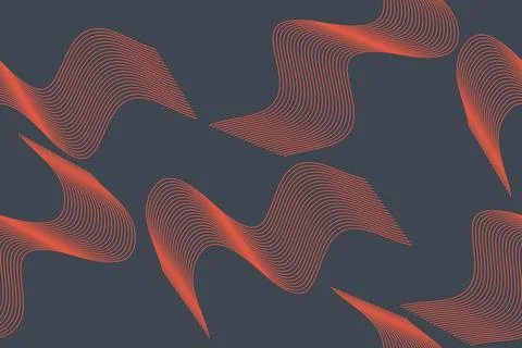 Seamless abstract background pattern made with repeated lines forming wavy Stock Illustration