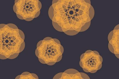 Seamless, abstract background pattern made with geometric circle shapes イラスト素材