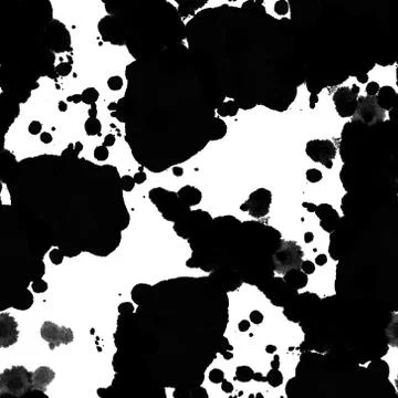 Seamless abstract background pattern wiith black ink splashes Stock Illustration