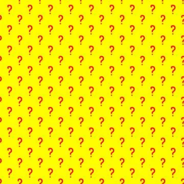 Seamless abstract background with red question marks on a yellow background Stock Photos