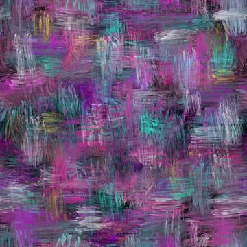 Seamless abstract background with a straight chaotic strokes in violet, blue, Stock Illustration