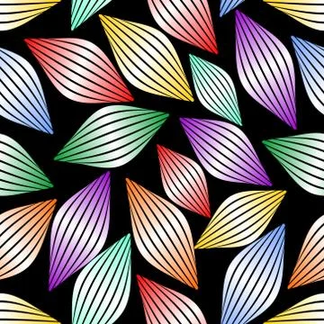 Seamless abstract background with stripped gradient multicolored spheric elem Stock Illustration