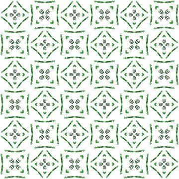 Seamless abstract black green texture fractal patterns on white background. A Иллюстрация