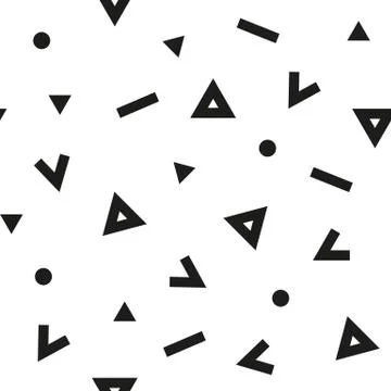 Seamless abstract black pattern with triangles Stock Illustration