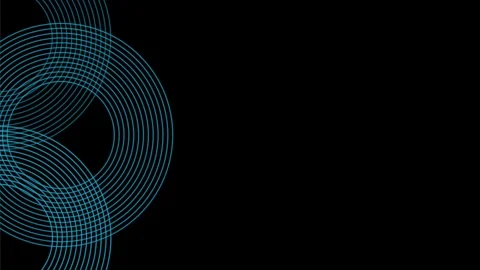 Seamless Abstract Blue Circles Digital Technology Background Loop Animation. Vídeos de archivo 340028679