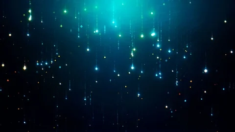 Seamless abstract blue falling sparkle rain glamor background Stock Footage 83396842