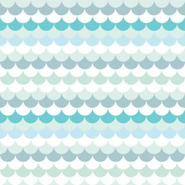 Seamless abstract blue geometric shell pattern 스톡 일러스트