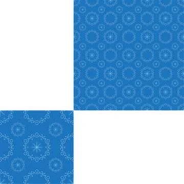 Seamless abstract blue pattern with snowflakes, lace pattern. Stock Illustration