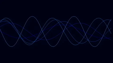 Seamless abstract blue wave pattern loop for digital futuristic energy back.. Stock Footage 337165385