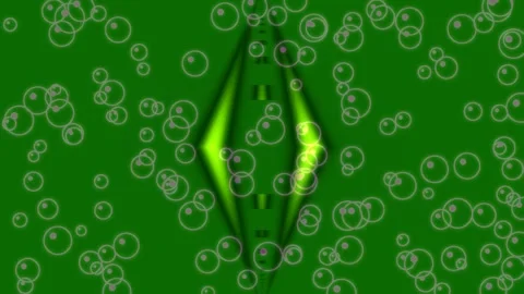 Seamless abstract bubble overlay on dark tech gradient background loop Stock Footage 336227424