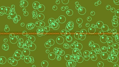 Seamless abstract circle bubble pattern on rustic brown background texture Stock Footage 333111079