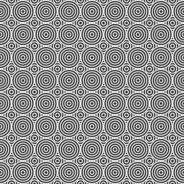 Seamless Abstract Circles Geometric Pattern Stock Illustration