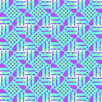 Seamless abstract circles pattern turquoise purple white Stock Illustration