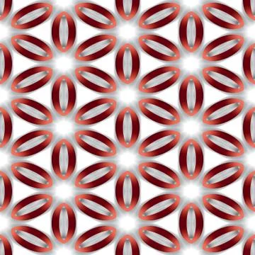 Seamless abstract clean simple texture or background with modern red oval pat Stock Illustration