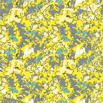 Seamless abstract colorful pattern with chaotic lines and shapes Stock Illustration