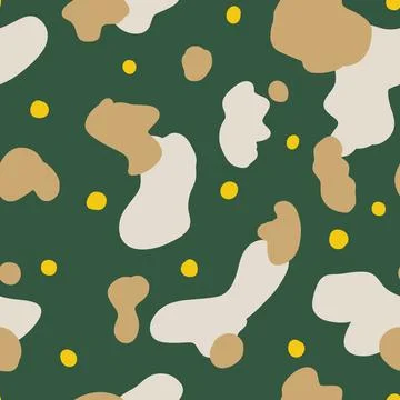 Seamless abstract creative pattern of spots. Natural textures repeat print with Illustrazione stock