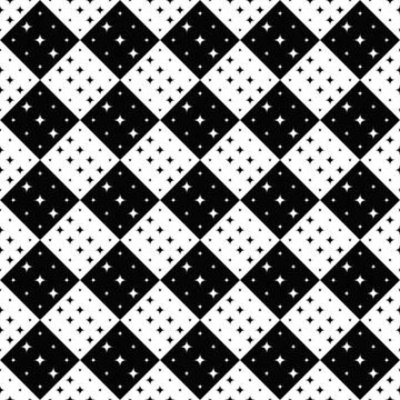 Seamless abstract curved star pattern background design イラスト素材