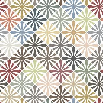 Seamless abstract decorative pattern with multicolored stripes. Stock Illustration
