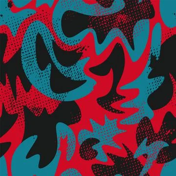 Seamless abstract decorative pattern with wave shapes  Stock Illustration