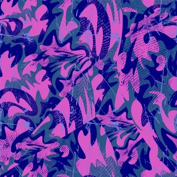 Seamless abstract decorative pattern with wave shapes  Stock Illustration