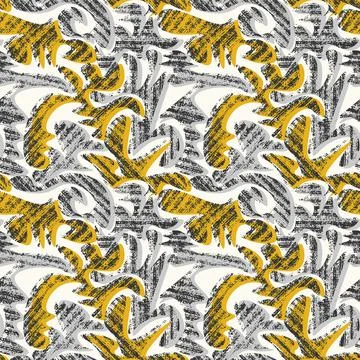 Seamless abstract decorative pattern with wavy shapes and grunge spots Stock Illustration