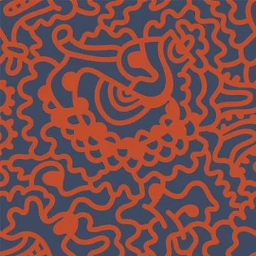 Seamless abstract decorative wave line pattern Stock Illustration