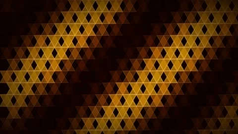 Seamless abstract diagonal pattern of golden diamonds on deep brown backdrop Video stock 333799589