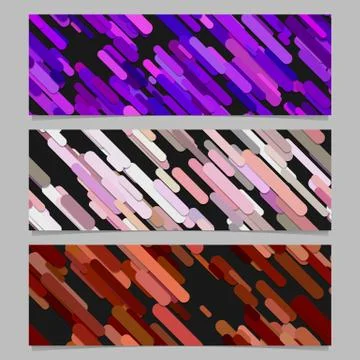 Seamless abstract diagonal stripe pattern banner background template design set 스톡 일러스트