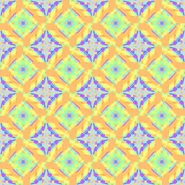 Seamless abstract diamond pattern yellow orange purple greeen Stock Illustration