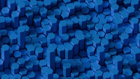 A seamless abstract digital background featuring interlocking hexagonal shapes i Stock Footage 340238378