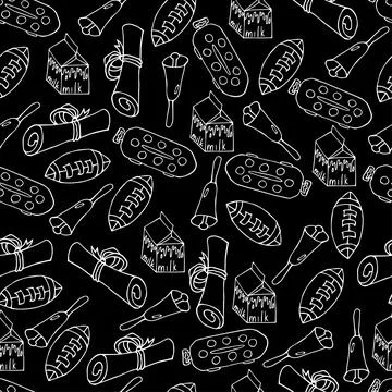 Seamless abstract doodle pattern Stock Illustration