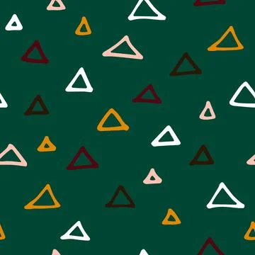 Seamless abstract doodle triangles pattern Illustrazione stock