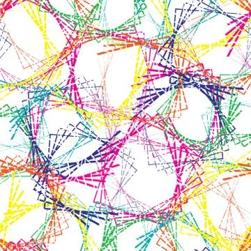 Seamless abstract ethnic pattern. Geometric background with stripes, squares, Illustrazione stock