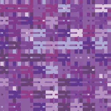 Seamless abstract figure vector pattern on colorful purple background. Stock Illustration
