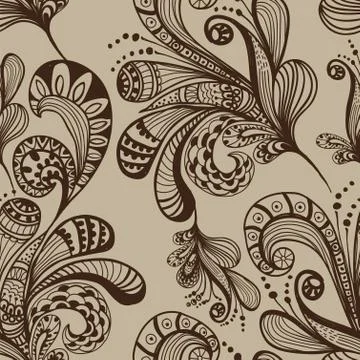 Seamless abstract floral background Stock Illustration
