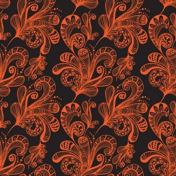 Seamless abstract floral background Stock Illustration