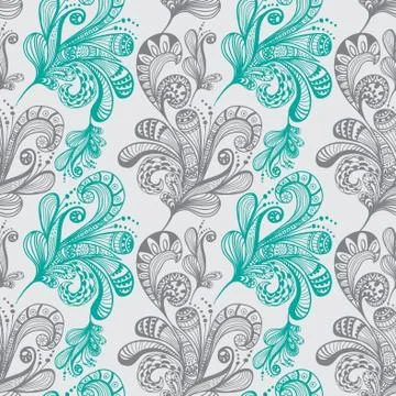 Seamless abstract floral background Stock Illustration