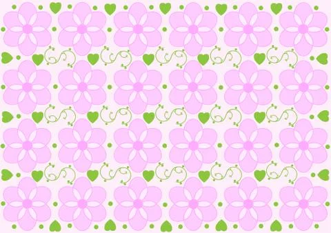 Seamless abstract floral pattern background Stock Illustration